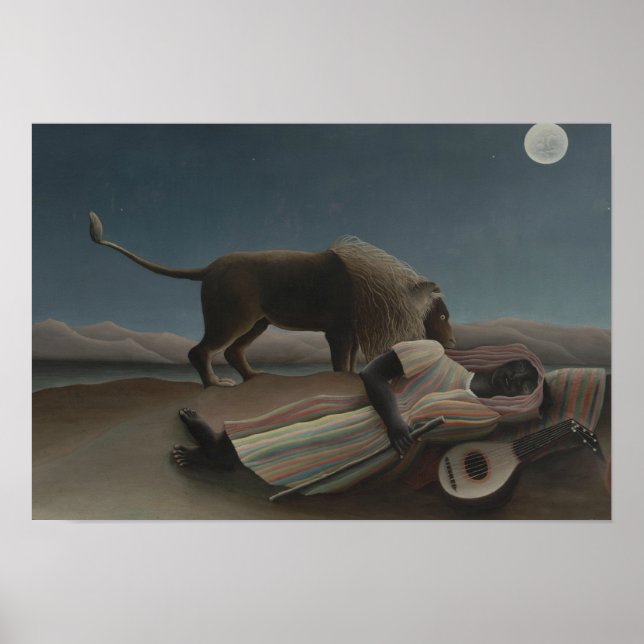 Póster Henri Rousseau - El gitano durmiente (Frente)