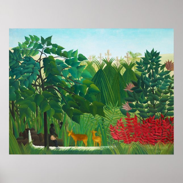 Póster Henri Rousseau, el Poster de las Cascadas (Frente)