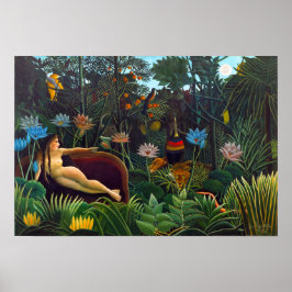 Póster Henri Rousseau El sueño 1910 (marco estándar)