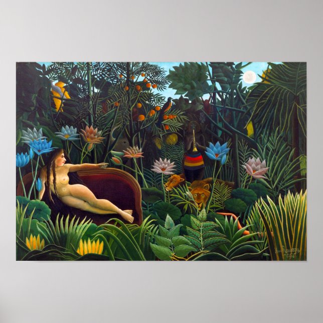 Póster Henri Rousseau El sueño 1910 (marco estándar) (Frente)