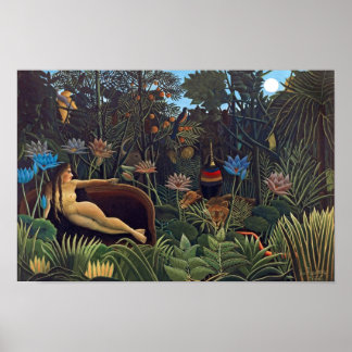 Póster Henri Rousseau El Sueño - Mujer de la Jungla con A