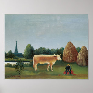 Póster Henri Rousseau - Escena en Bagneux en las afueras