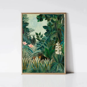 Póster Henri Rousseau, jungla ecuatorial   Vintage Tropic