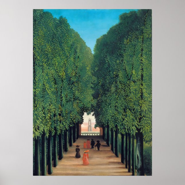 Póster Henri Rousseau - La avenida en el parque de Saint- (Frente)