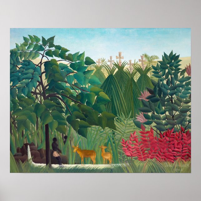 Póster Henri Rousseau - La cascada (Frente)