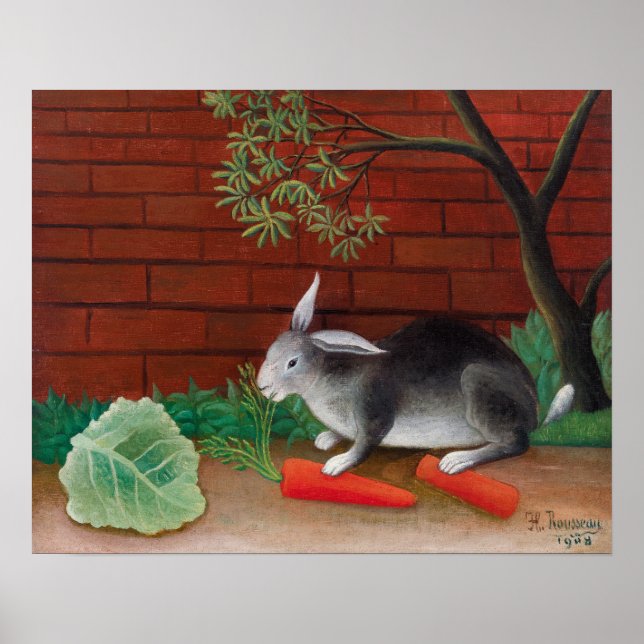Póster Henri Rousseau - La comida del conejo (Frente)