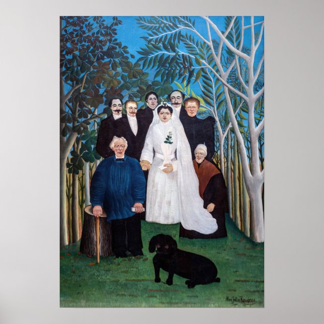 Póster Henri Rousseau - La fiesta de la boda (Frente)