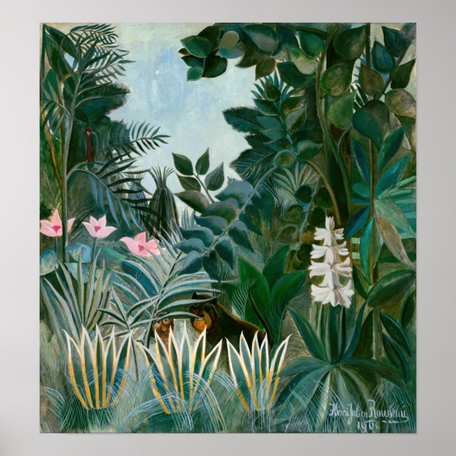 Póster Henri Rousseau - La jungla ecuatorial (Frente)