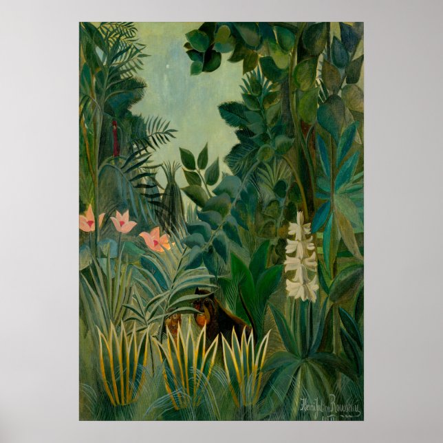 Póster Henri Rousseau - La jungla ecuatorial (Frente)