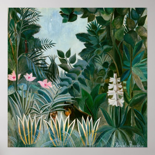 Póster Henri Rousseau - La selva ecuatorial (Frente)