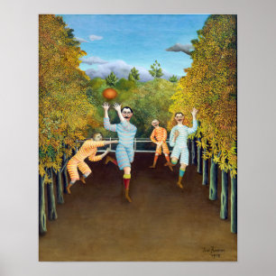 Póster Henri Rousseau - Los jugadores de fútbol