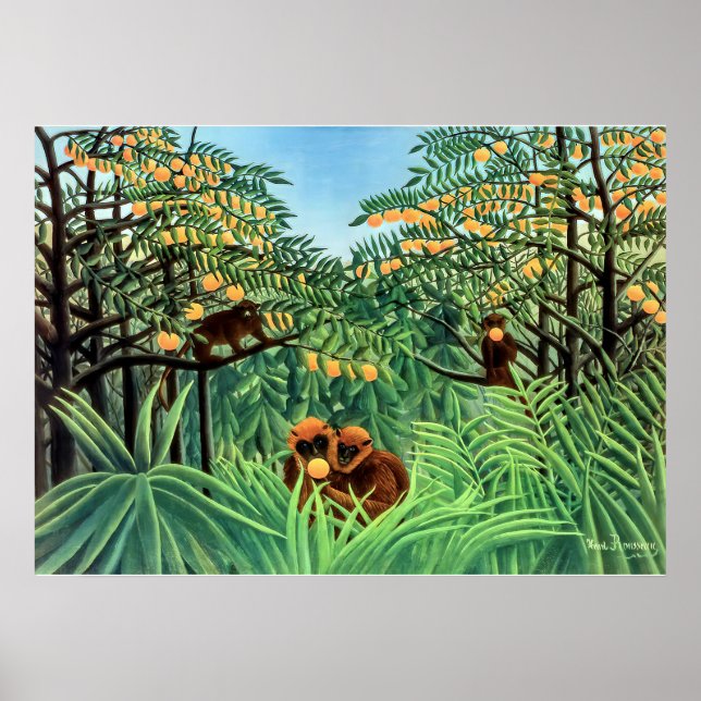 Póster Henri Rousseau - Los trópicos (Frente)