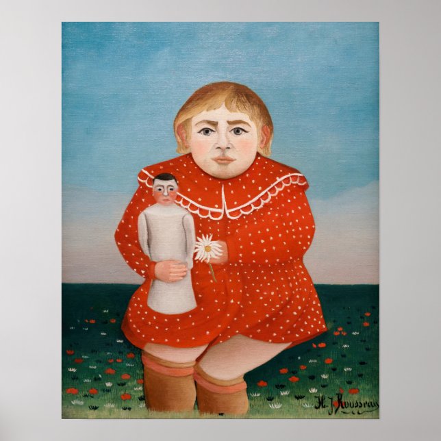 Póster Henri Rousseau - Niño con muñeca (Frente)