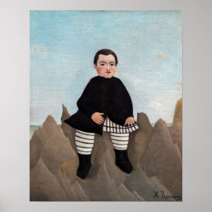 Póster Henri Rousseau - Niño en las rocas
