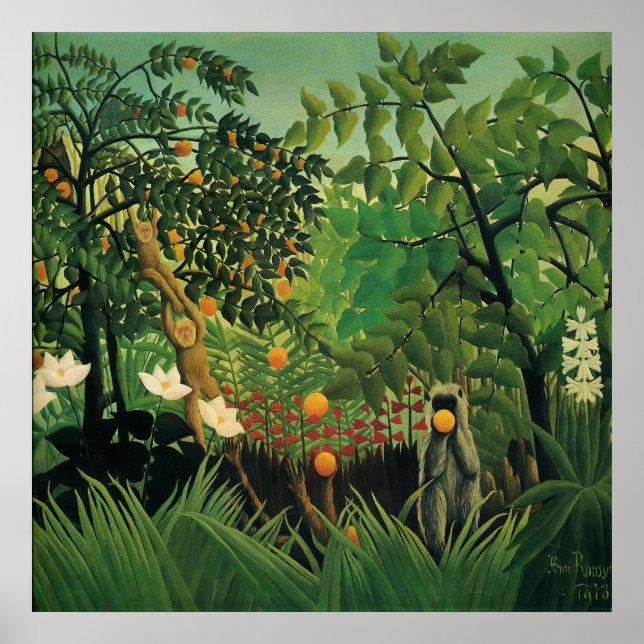 Póster Henri Rousseau - Paisaje exótico (Frente)
