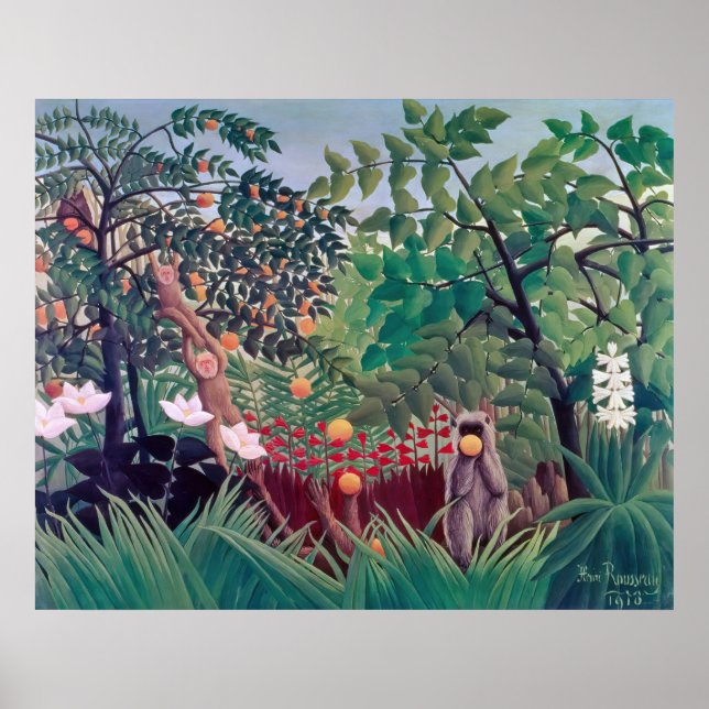 Póster Henri Rousseau - Paisaje exótico (Frente)