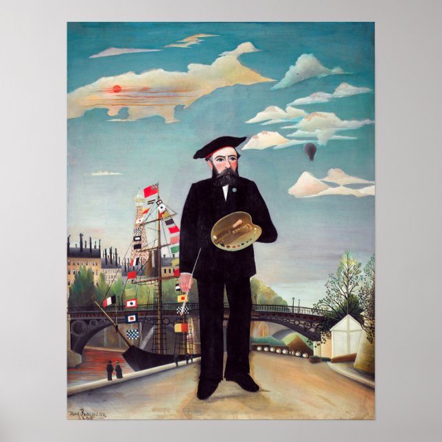 Póster Henri Rousseau - Paisaje Retrato Mío (Frente)