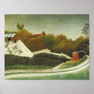 Póster Henri Rousseau - Sawmill, en las afueras de París