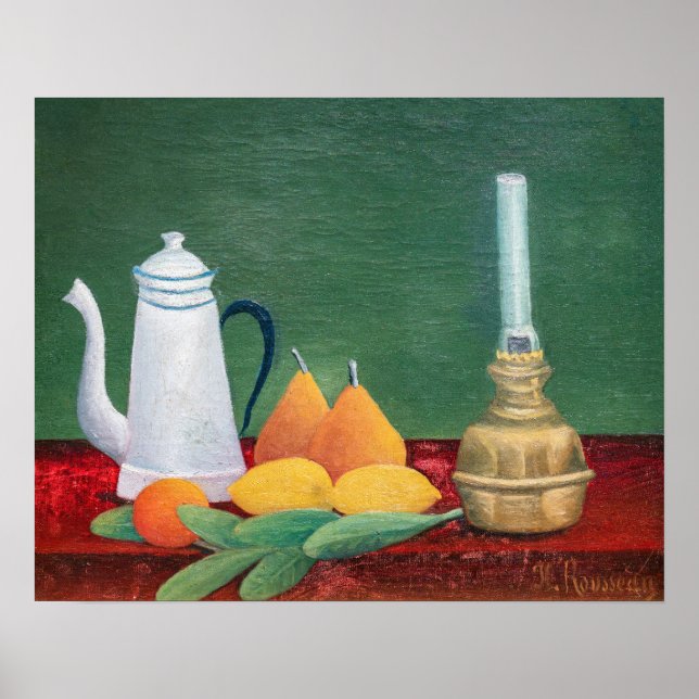Póster Henri Rousseau - Still Life with Coffee Pot (Frente)