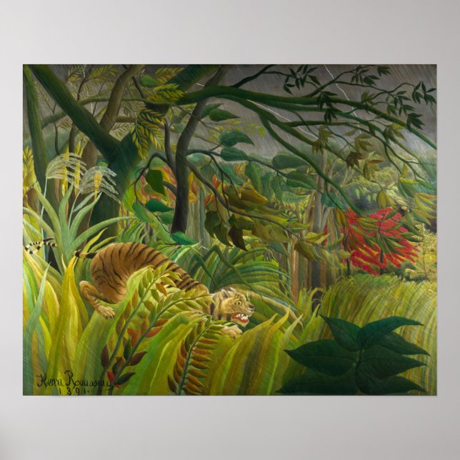Póster Henri Rousseau - Surprised! (Frente)