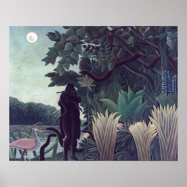 Póster Henri Rousseau - The Snake Charmer (Frente)