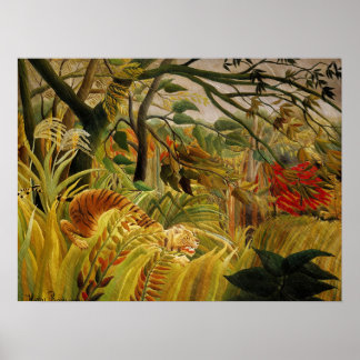 Póster Henri Rousseau Tiger en Bella Artes de tormentas t