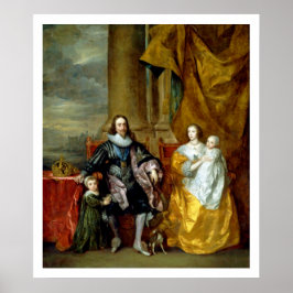 Póster Henrietta Maria y Charles I por Van Dyck