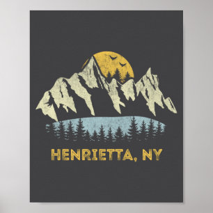 Póster Henrietta Nueva York Montaña Atardecer Amanecer Ny