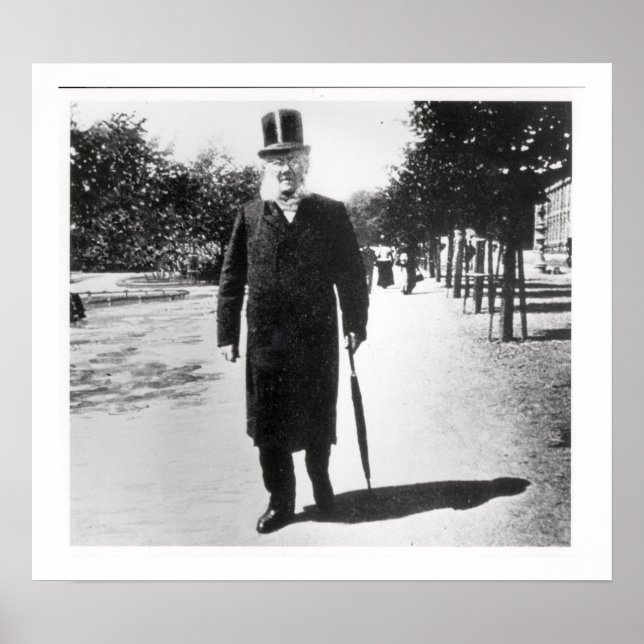 Póster Henrik Ibsen (1828-1906) en Oslo, 1896 (foto de ab (Frente)