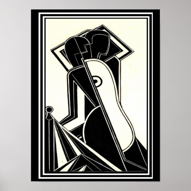 Póster Henry Butler "Female Figures" 1928 Deco Print (Frente)