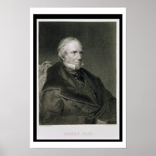 Póster Henry Clay, grabado por Alfred Sealey (d.1862) a