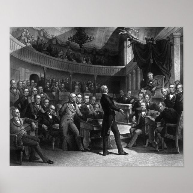 Póster Henry Clay Hablando En El Senado (Frente)