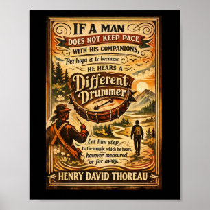 Póster Henry David Thoreau Tambor Diferente
