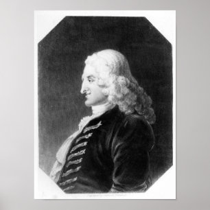 Póster Henry Fielding grabado por Samuel Freeman