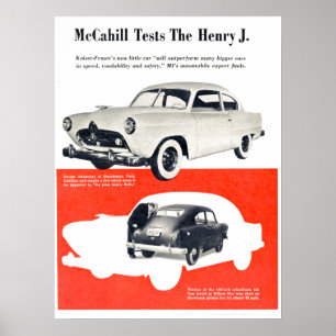 Póster Henry J Automobile 1950