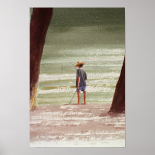 Póster Henry que pesca 1990