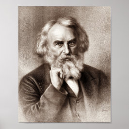 Póster Henry Wadsworth Longfellow - Poeta Americano