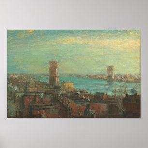 Póster Henry Ward Ranger - Puente Brooklyn