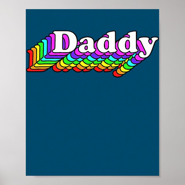 Póster Hens Daddy Gay Daddy OST Retro LGBT Rainbow (Frente)