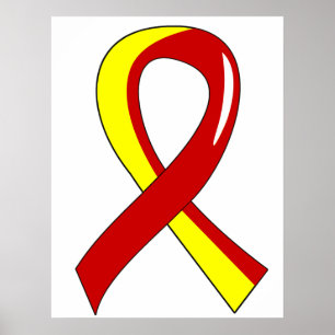 Póster Hepatitis C Cinta amarilla roja 3