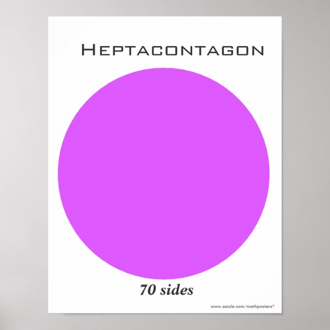 Póster Heptacontagon Poster de Polígono (Frente)