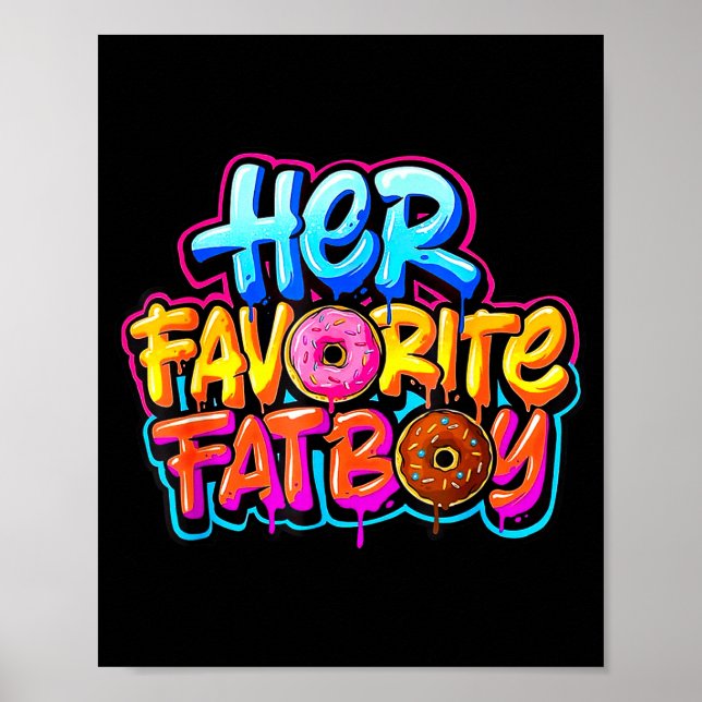 Póster Her Favorite Fatboy Funny Donut Lover Humor  (Frente)