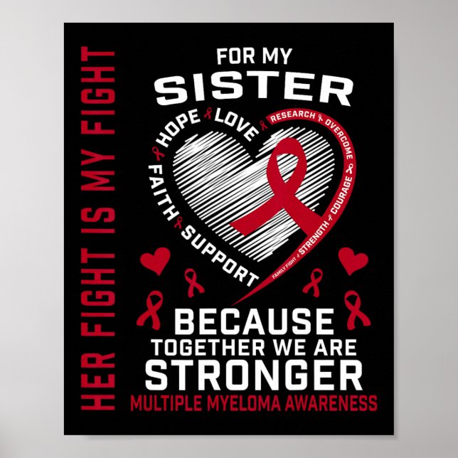 Póster Her Fight Is My Fight Sister Multiple Myeloma Awar (Frente)