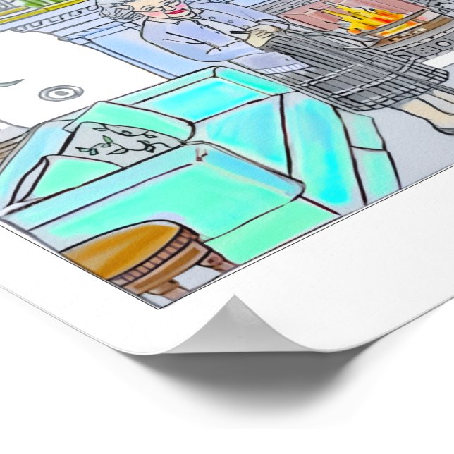 Póster Her Majesty, Queen Elizabeth II (Esquina)