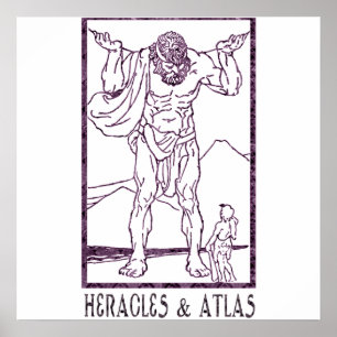 Póster Heracles y atlas