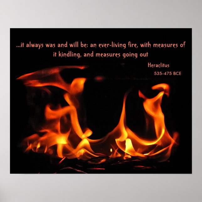 Póster Heraclitus Poster de fuego eterno (Frente)