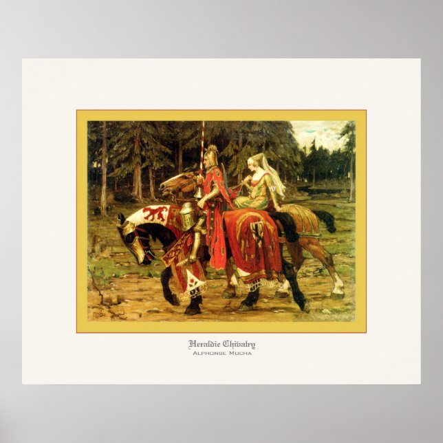 Póster Heraldic Chivalry ~ Alphonse Mucha (Frente)