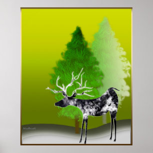 Póster Heraldo de feliz Navidad