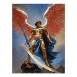 Póster Heraldo de la Llama Divina Arcángel Miguel