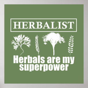 Póster herbáceas son mi superpotencia